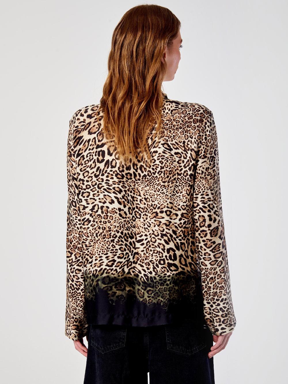 Vicolo Camicia Animalier SfumataBeige Sottocosto