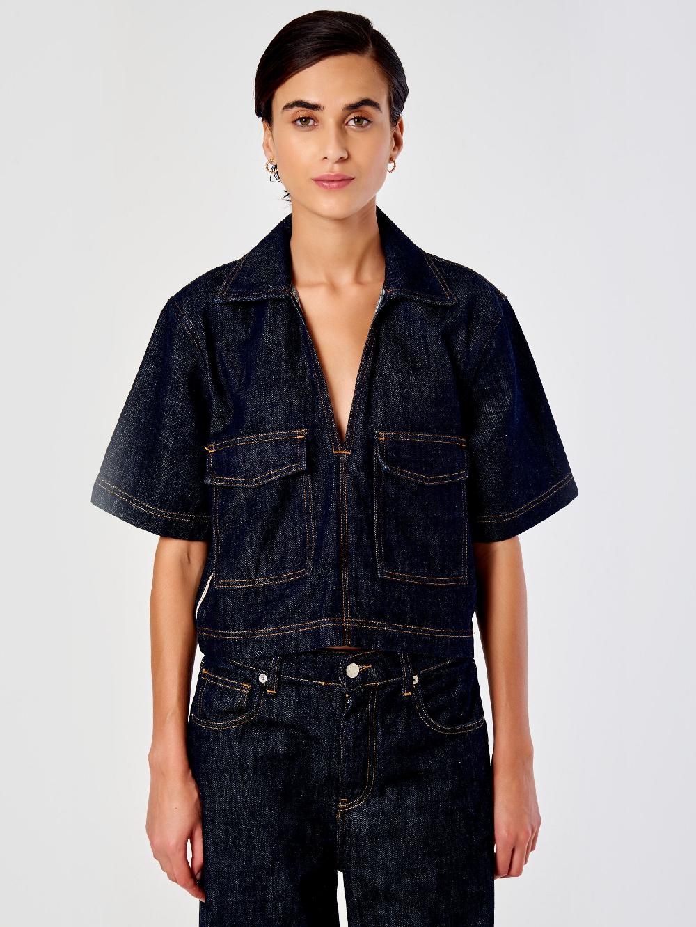 Vicolo Camicia Denim Cropped – Vicolo Offerta