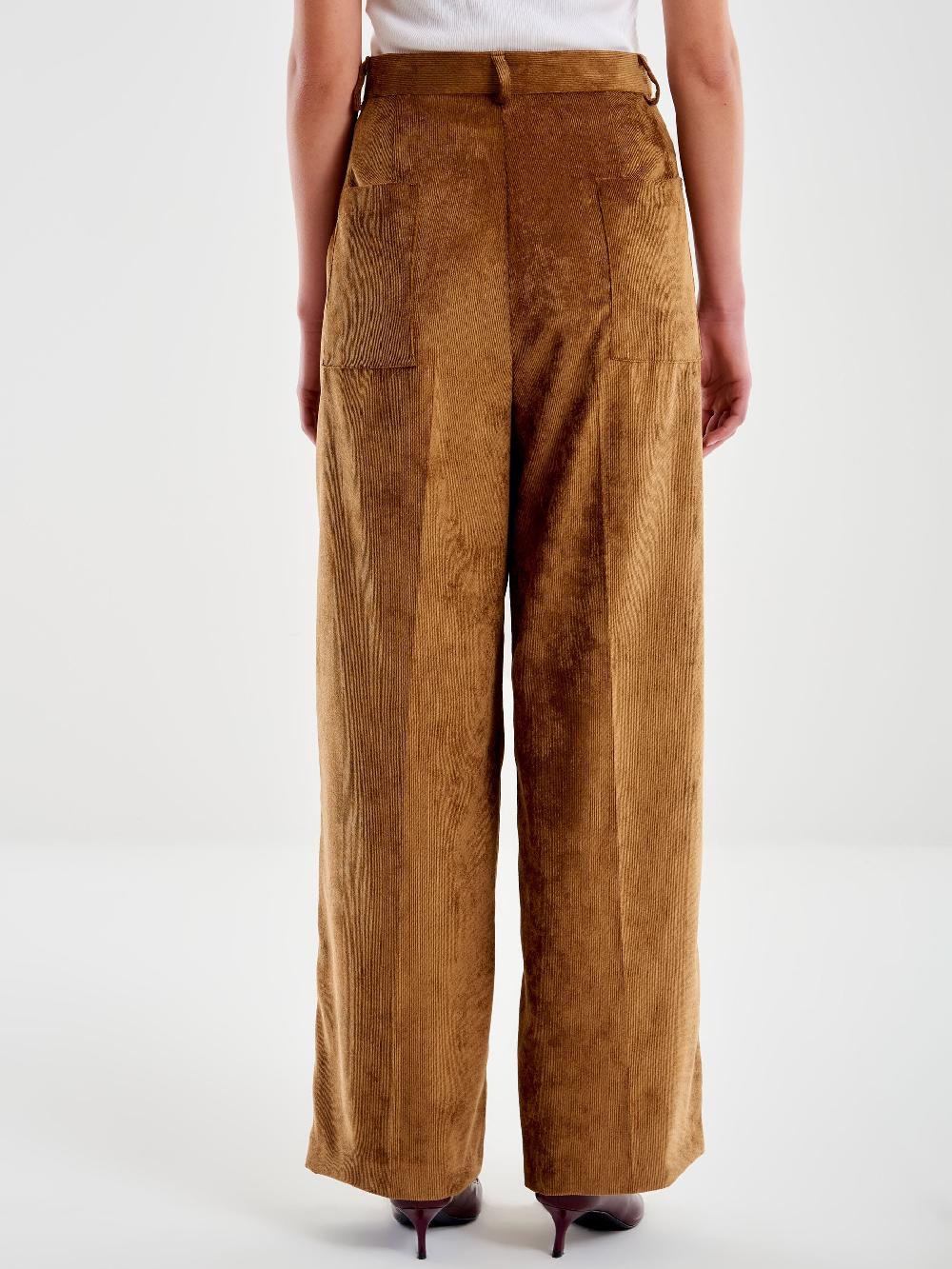 Vicolo Pantalone in Velluto a Coste Cammello Online