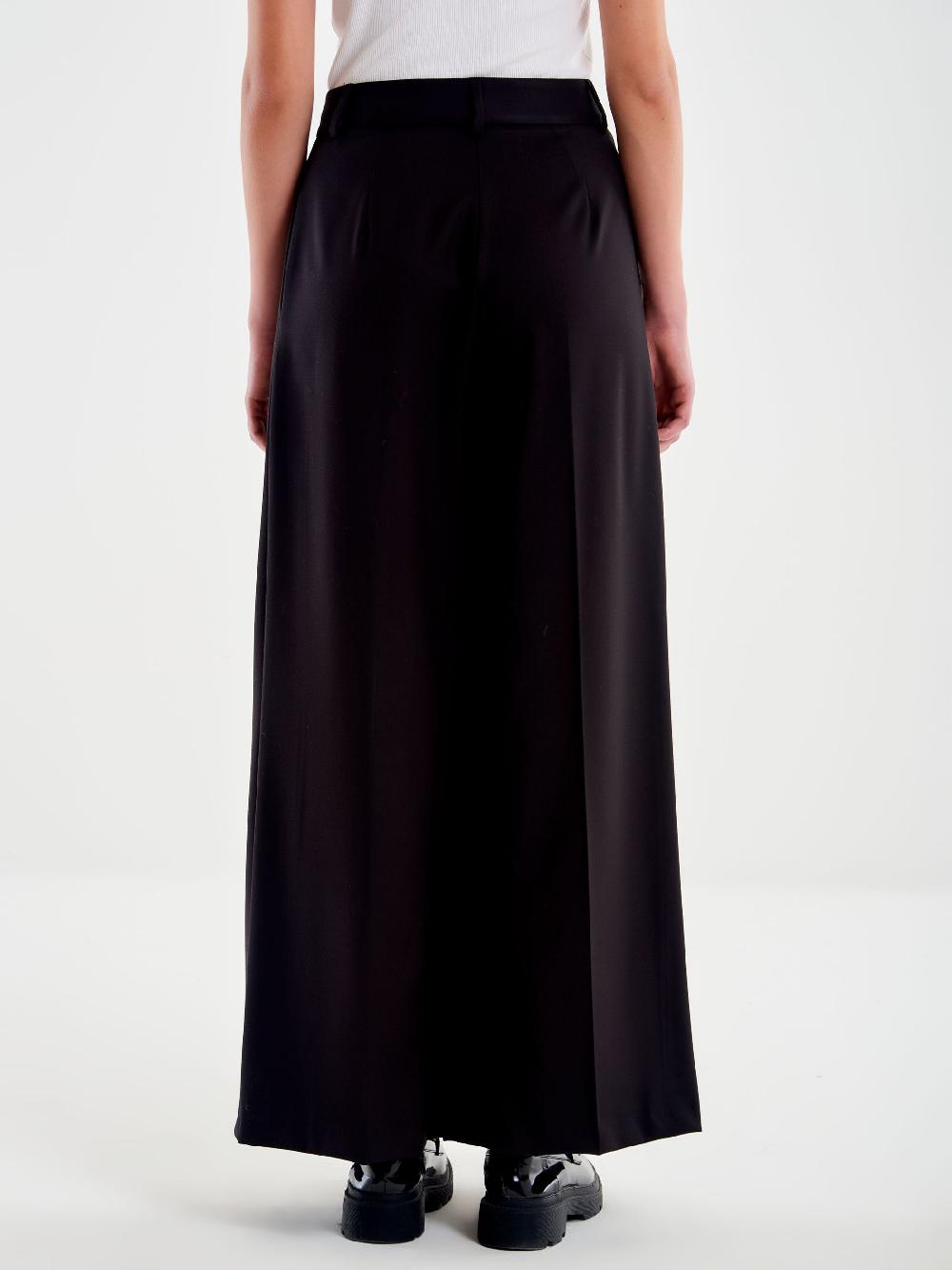 Vicolo Pantalone Ampio Doppia Piega Nero In Vendita
