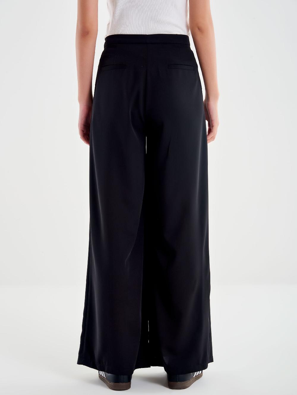 Vicolo Pantalone Ampio con Pinces Nero Saldi