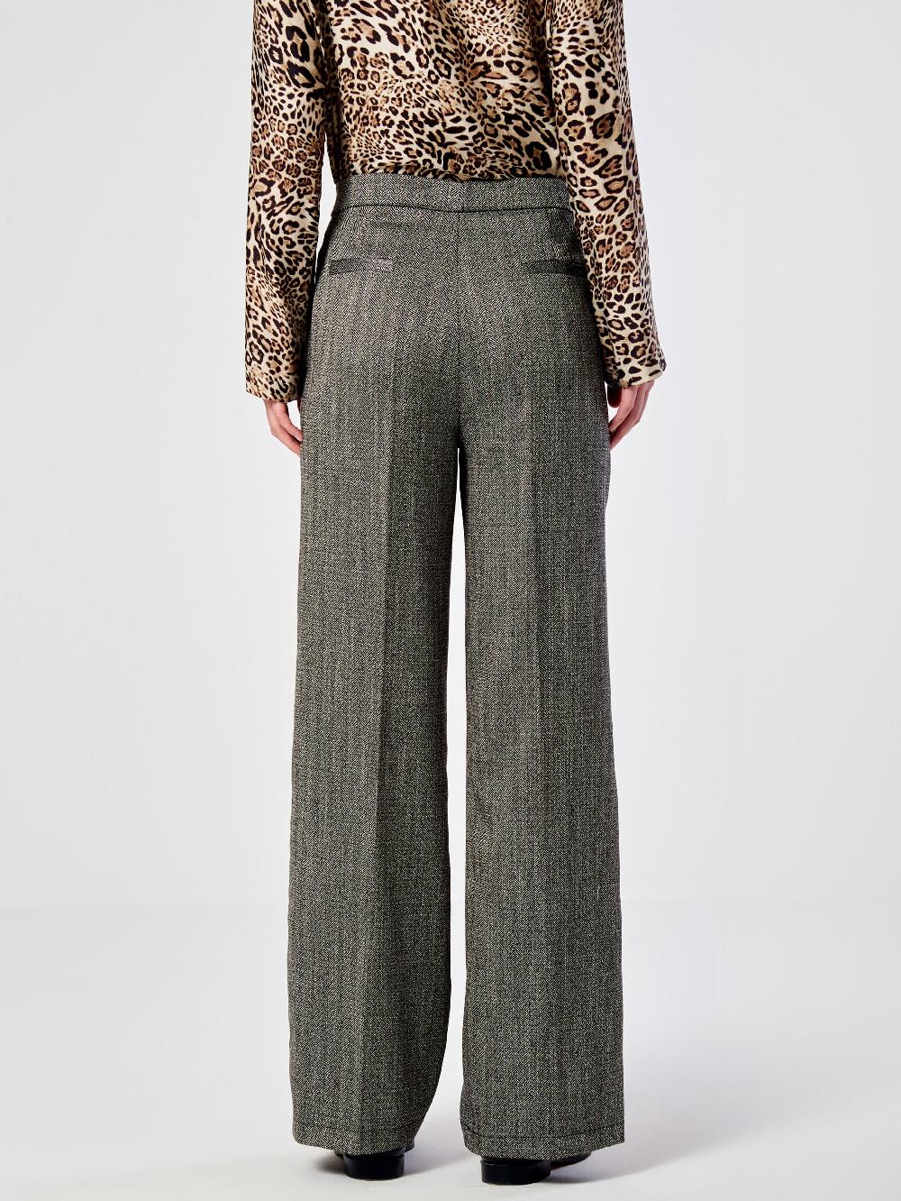 Vicolo Pantalone Palazzo Spinato Nero Saldi Di Fabbrica