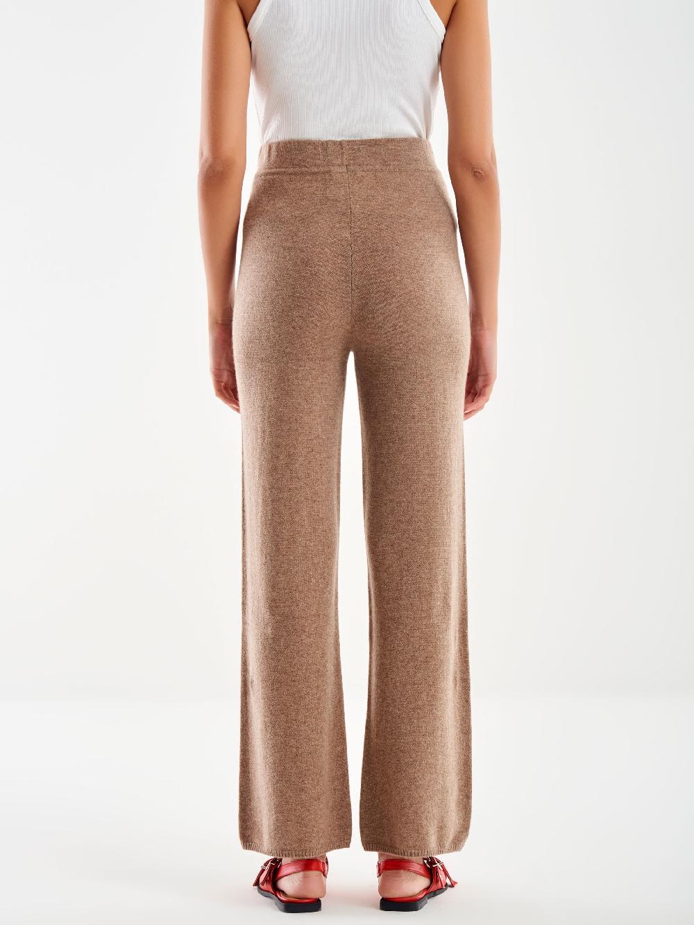 Vicolo Pantalone 100% Cashmere Fango Negozio