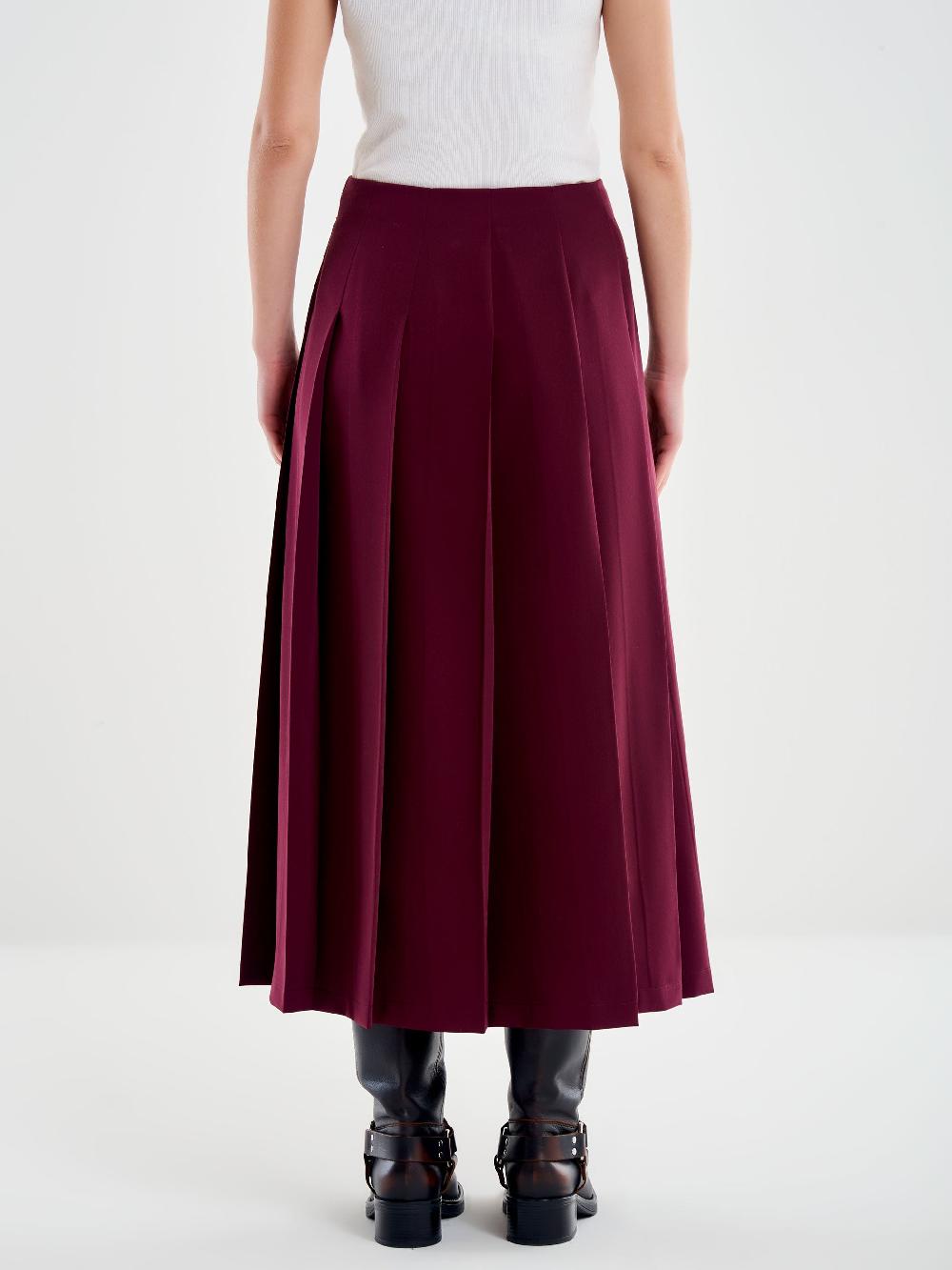 Vicolo Gonna Lunga a Portafoglio Bordeaux Moda
