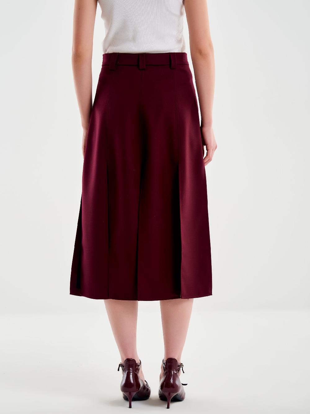 Vicolo Gonna Midi con Spacchi Bordeaux 2025