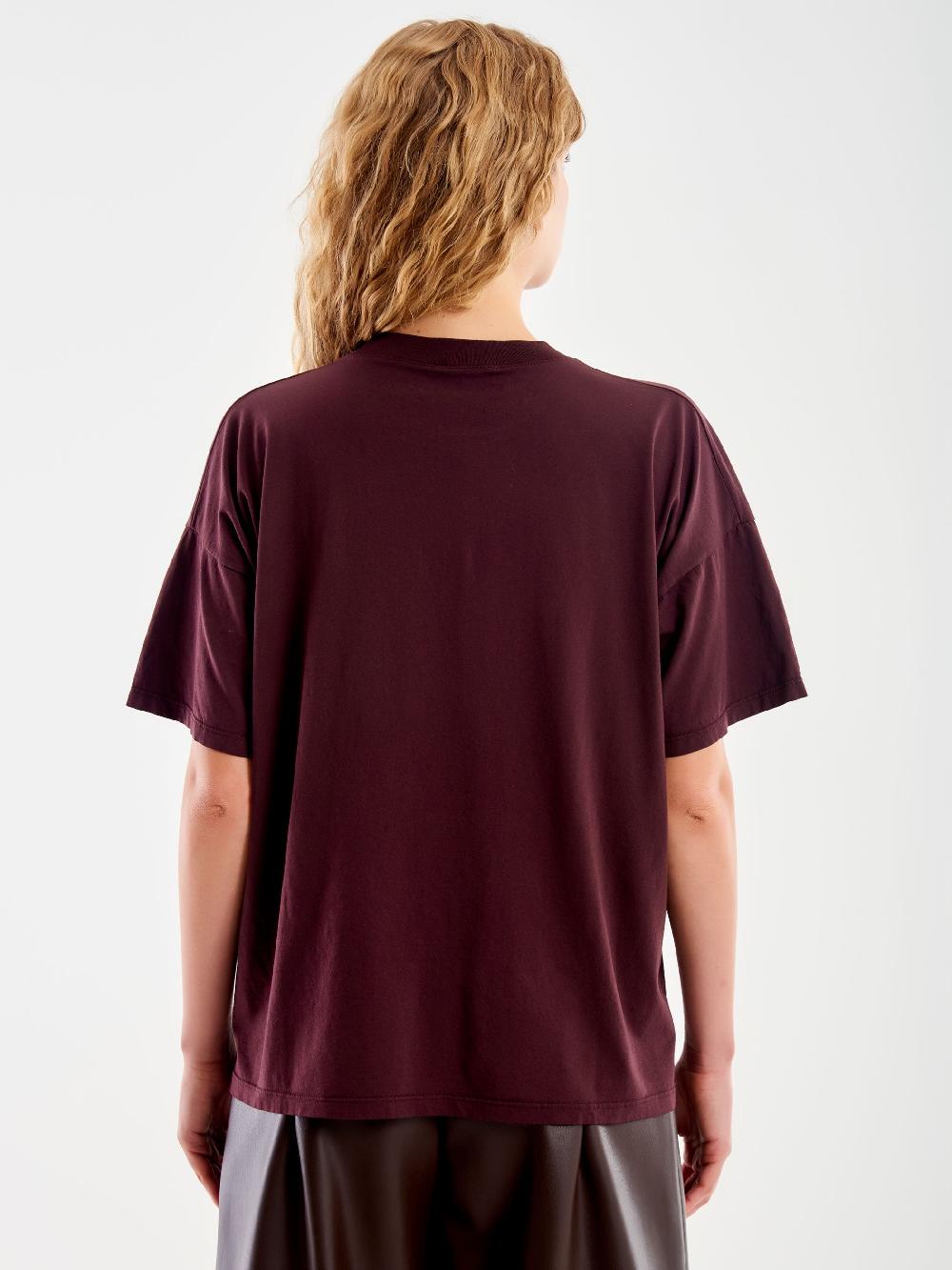 Vicolo T-shirt Varsity "Los Angeles" Bordeaux Promozione Limitata