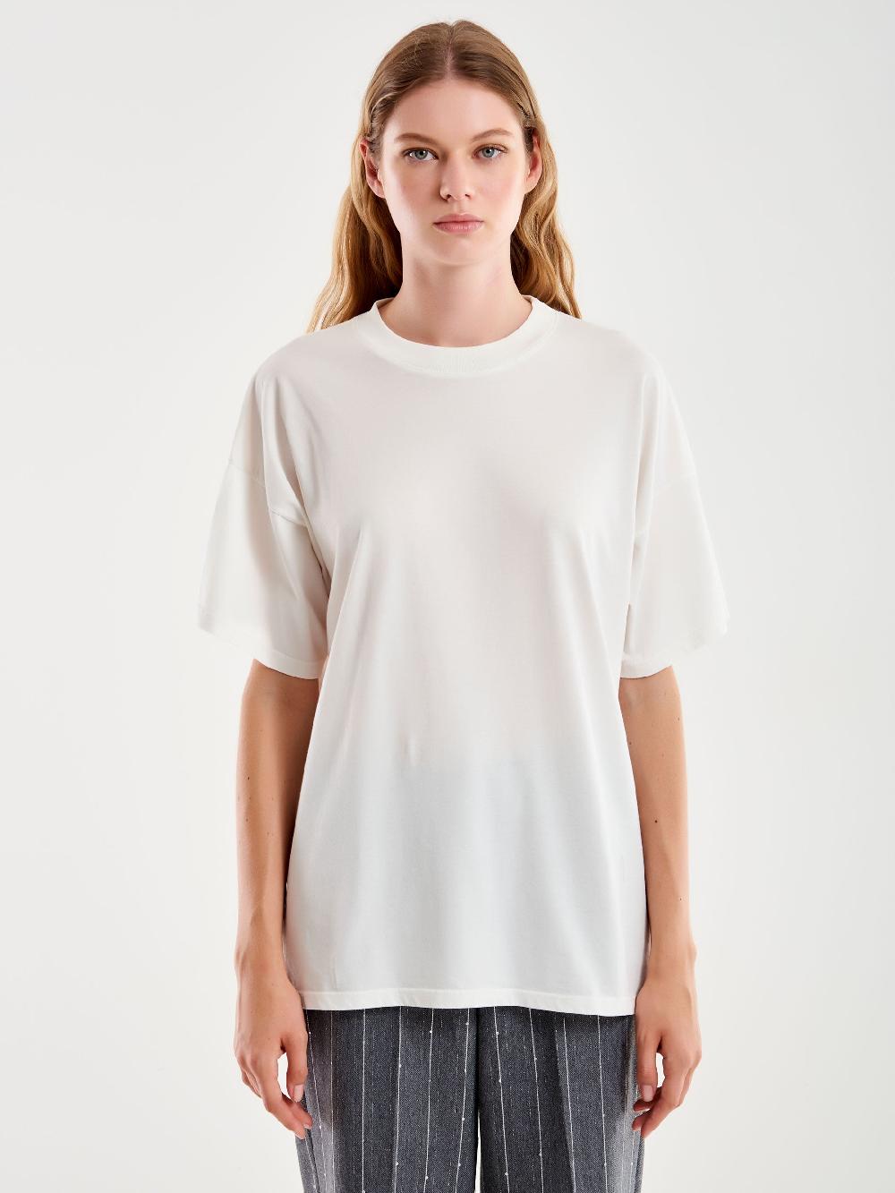 Vicolo T-Shirt Basic Over Bianco Convenienza