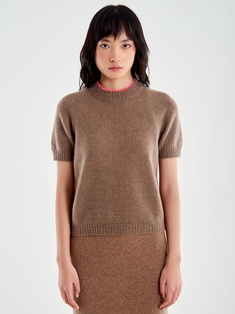 Vicolo Pull Bicolor Misto Cashmere Marrone Hotsell