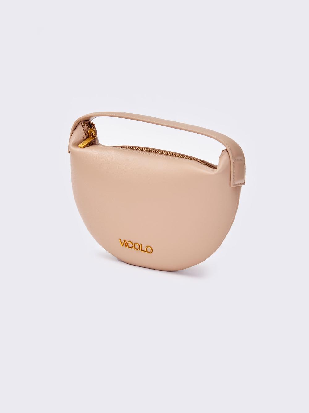Vicolo Borsa Croissant Beige Negozio