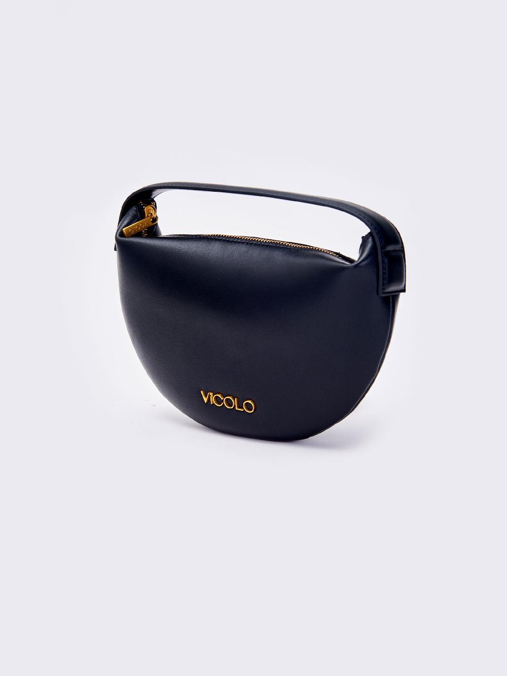 Vicolo Borsa Croissant Nero Moda