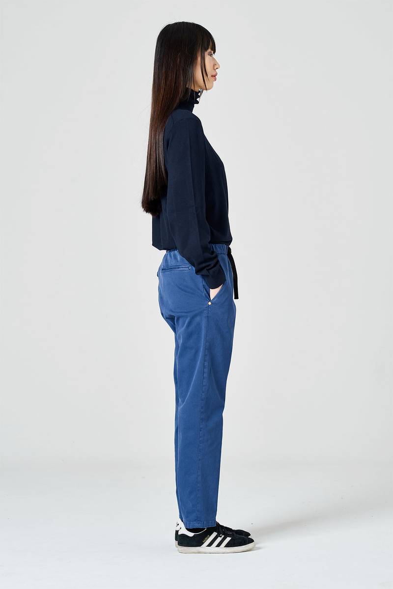 White sand Pantalone di cotone con vita elasticizzata Hotsell