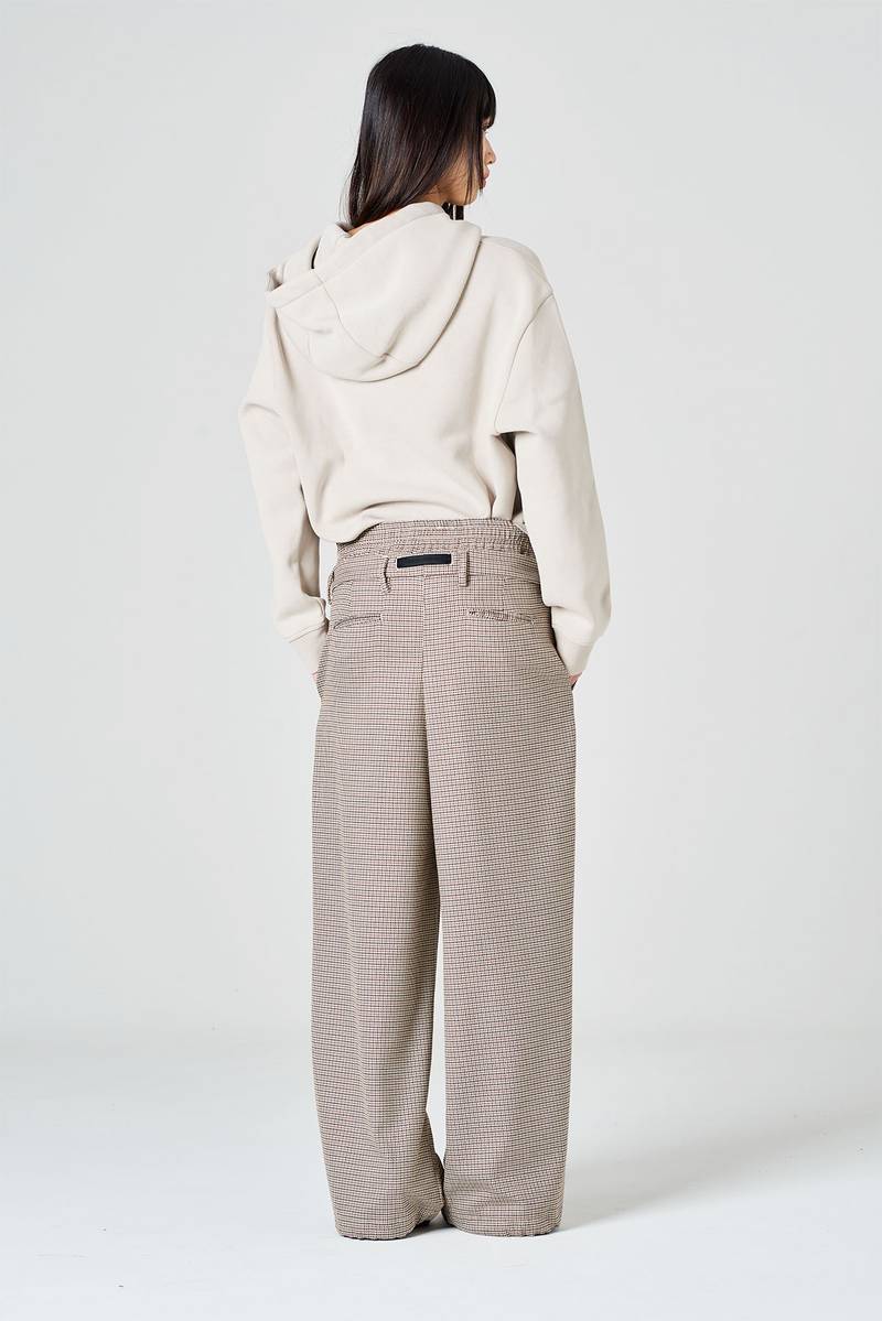 White sand Pantalone palazzo con doppia vita alta Vendita Calda