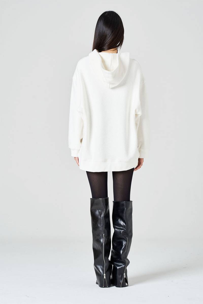 White sand Felpa con cappuccio in jersey Vendite Flash