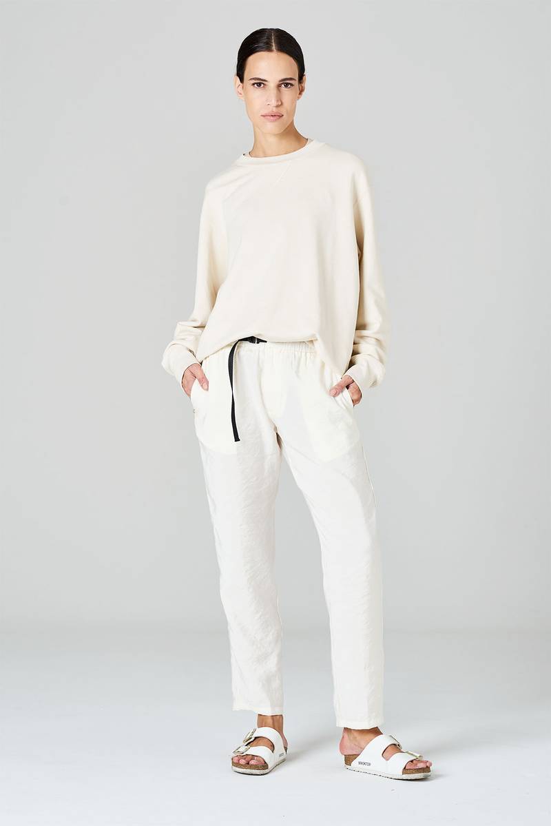 White sand Pantaloni in tessuto modal Nuovo