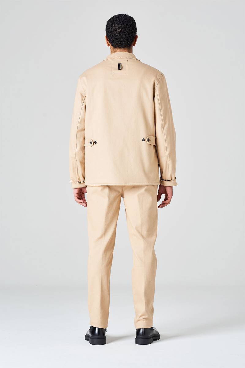 White sand Over shirt regular fit in bull denim di cotone Outlet