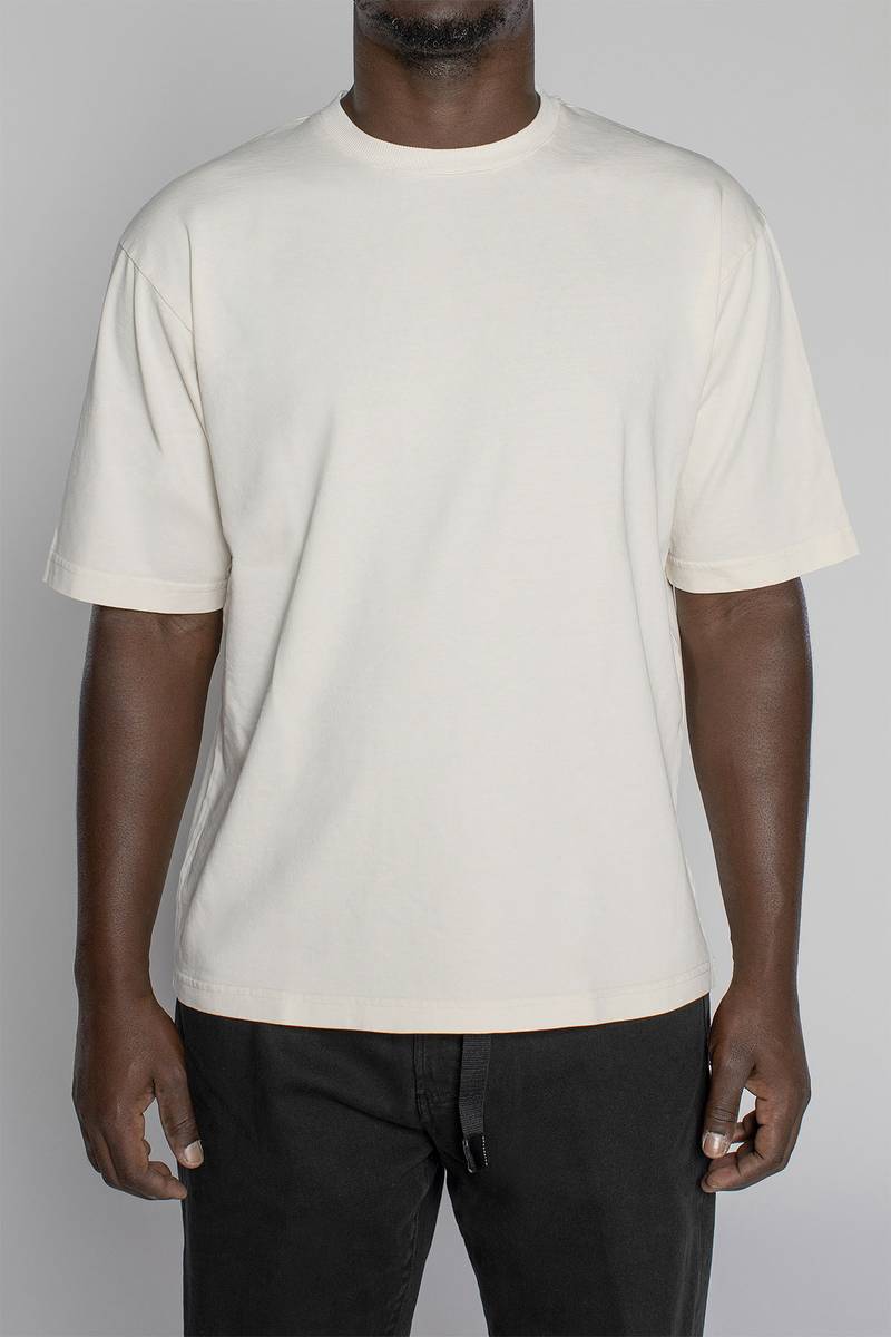 White sand T-shirt jersey di cotone Offerte