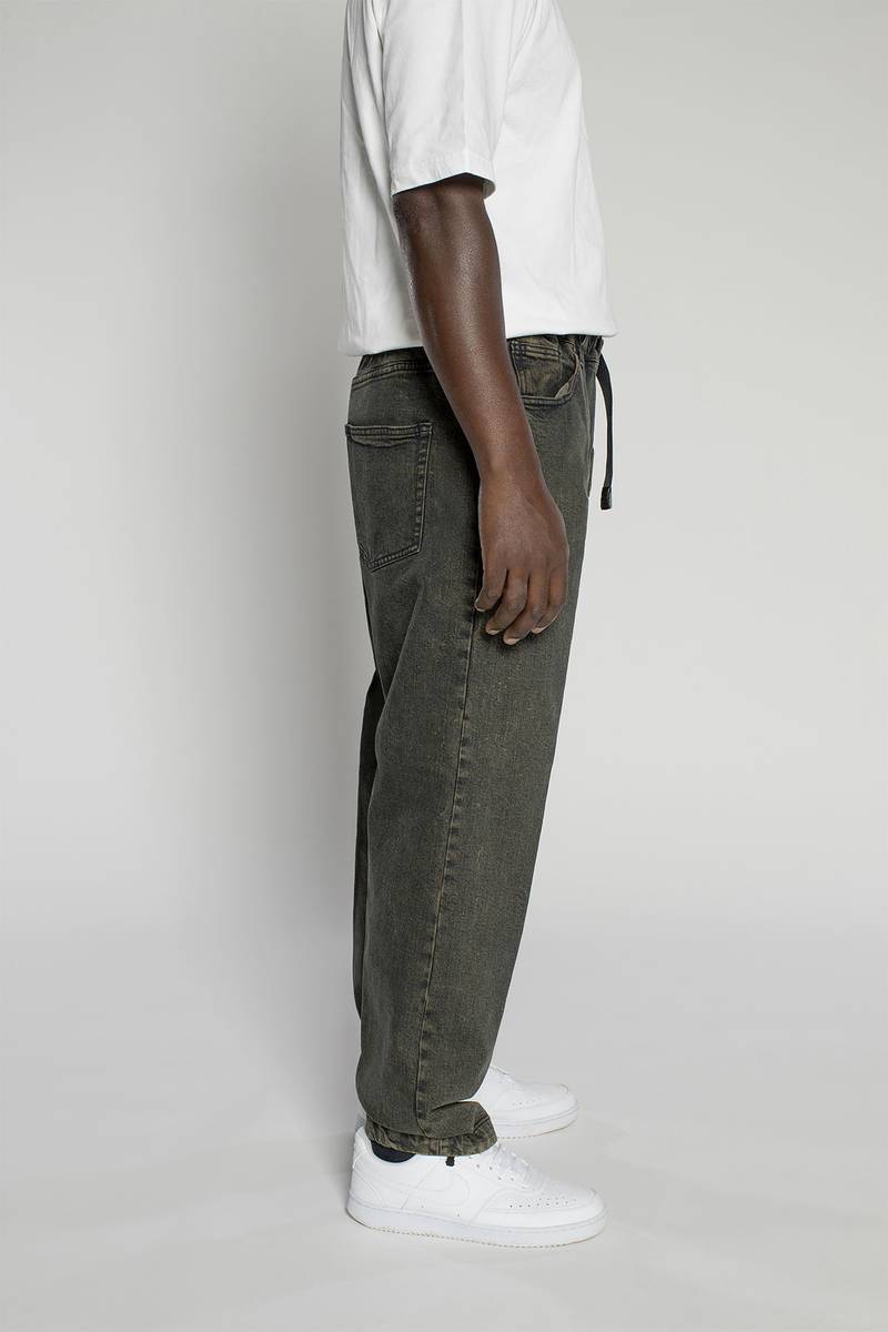 White sand Pantalone cinque tasche in denim trattato Vendita Calda