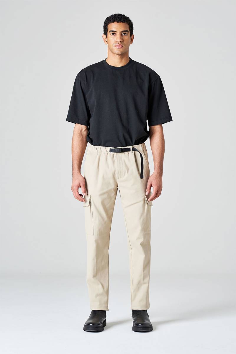 White sand Pantalone cargo di cotone Saldi Di Fabbrica