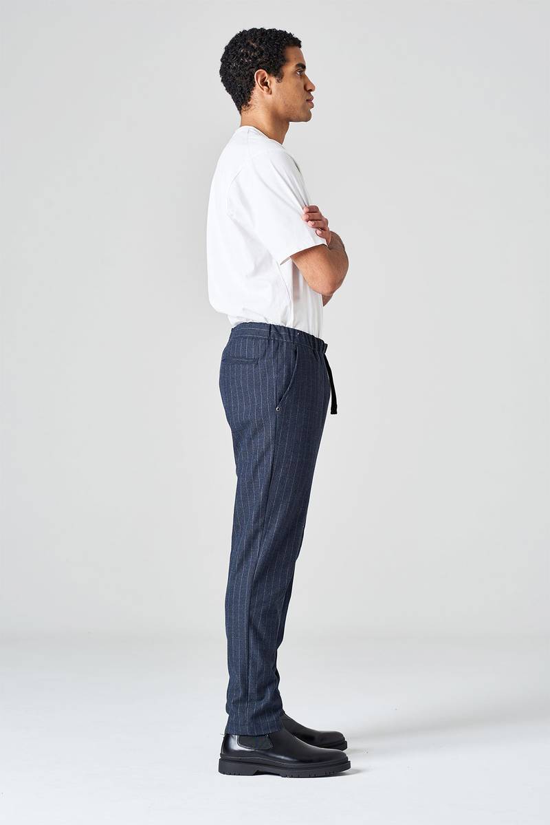 White sand Pantalone in flanella gessata 2025