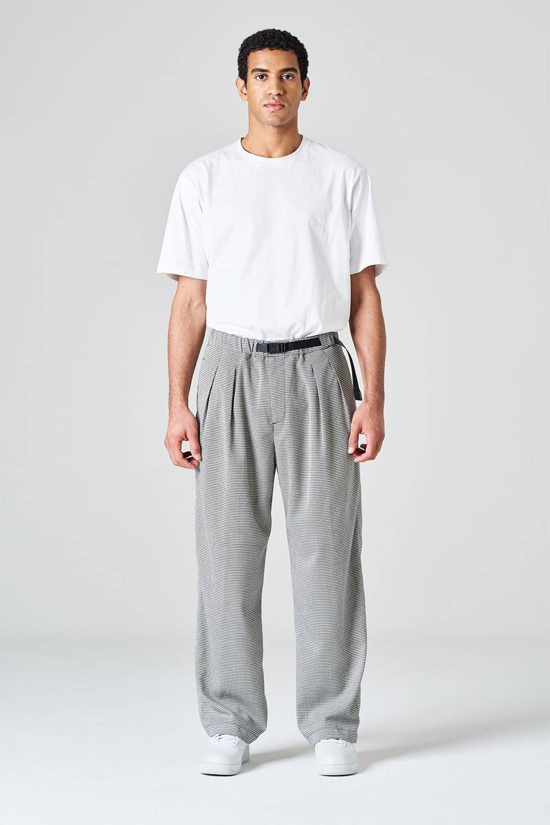 White sand Pantalone gamba larga in flanella Pezzi Unici