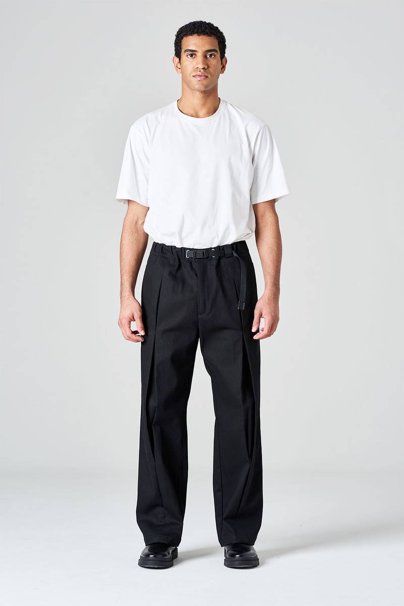 White sand Pantalone gamba larga con pinces centrale Qualità Garantita
