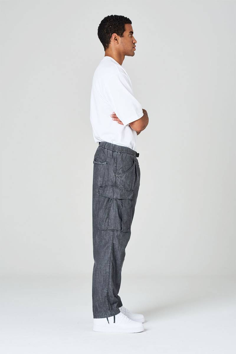 White sand Pantaloni cargo con gamba dritta in denim di cotone Convenienza
