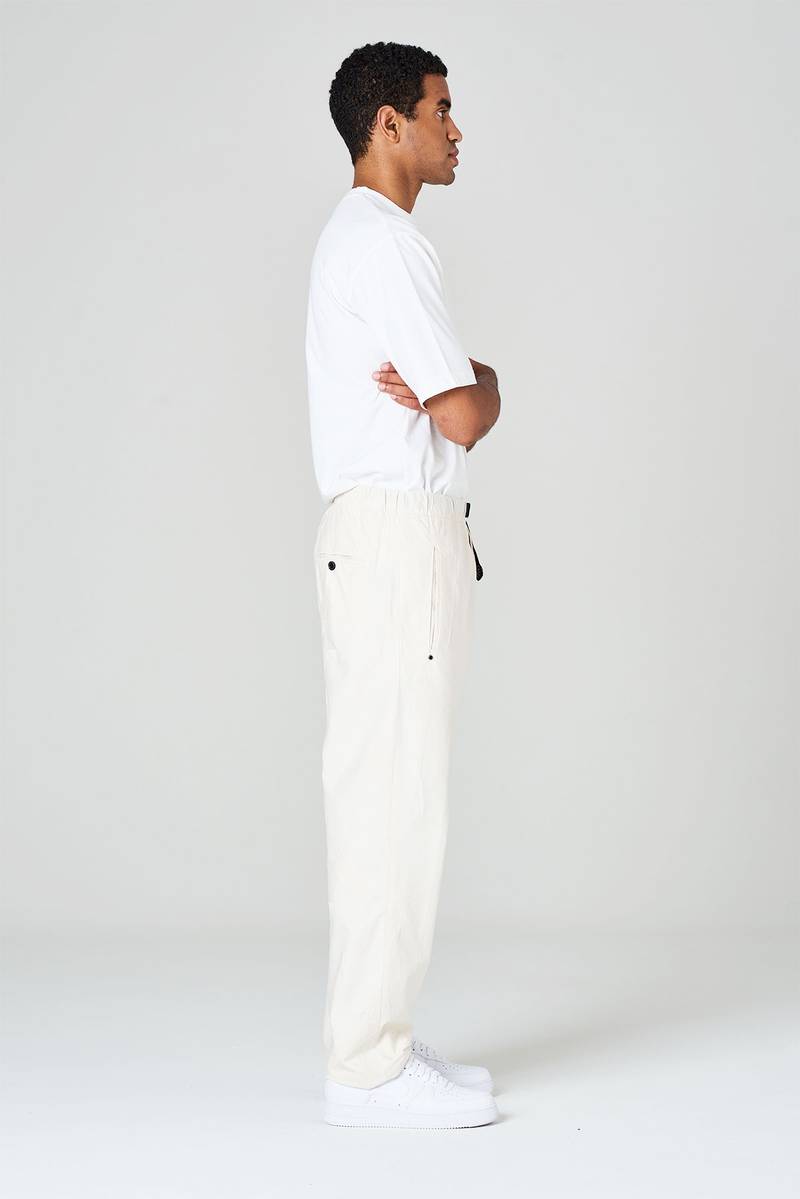 White sand Pantaloni in gabardina di cotone ricamata Sconto
