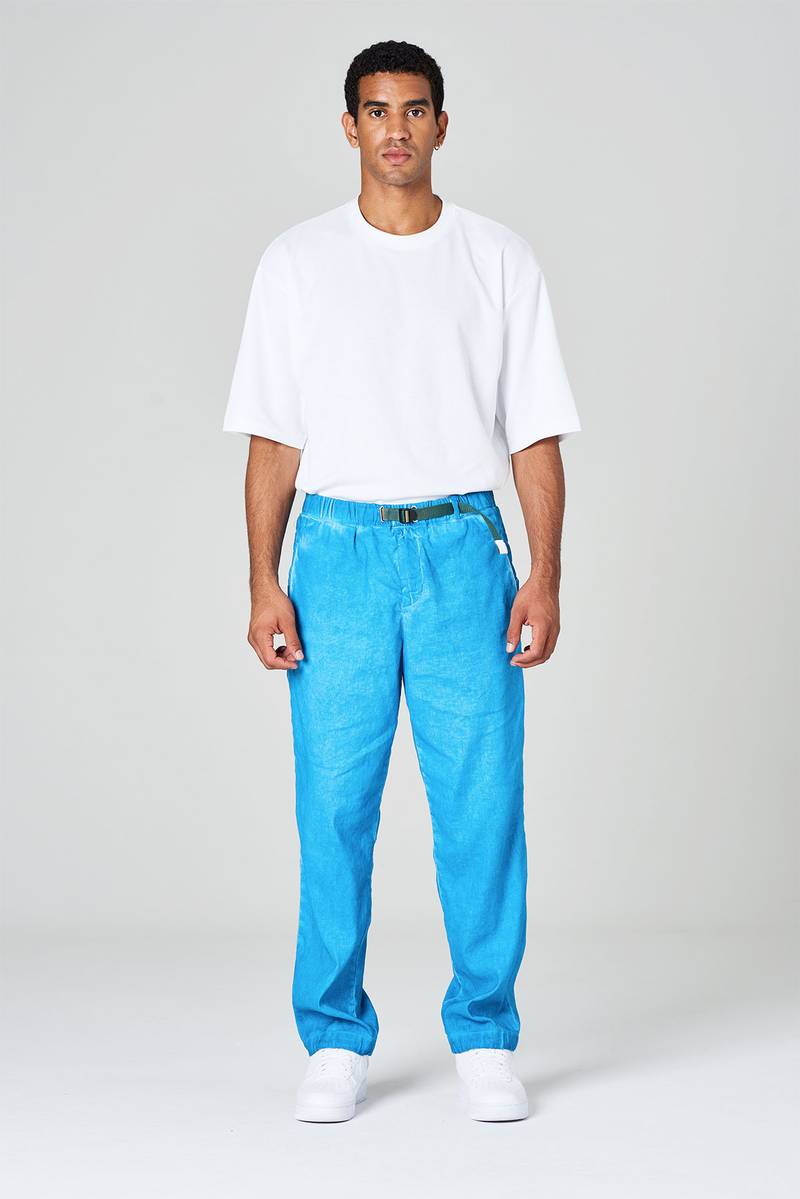 White sand Pantaloni in cotone lino elasticizzato Economico
