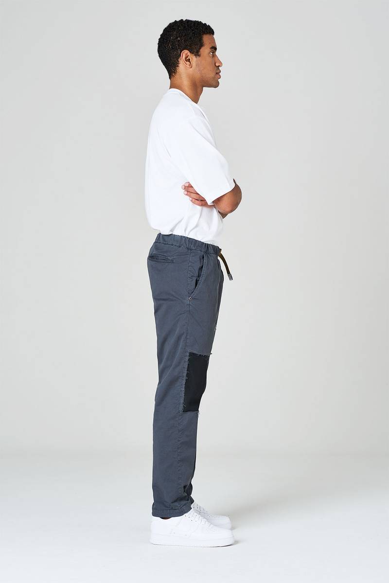 White sand Pantaloni in gabardina di cotone con toppe Online
