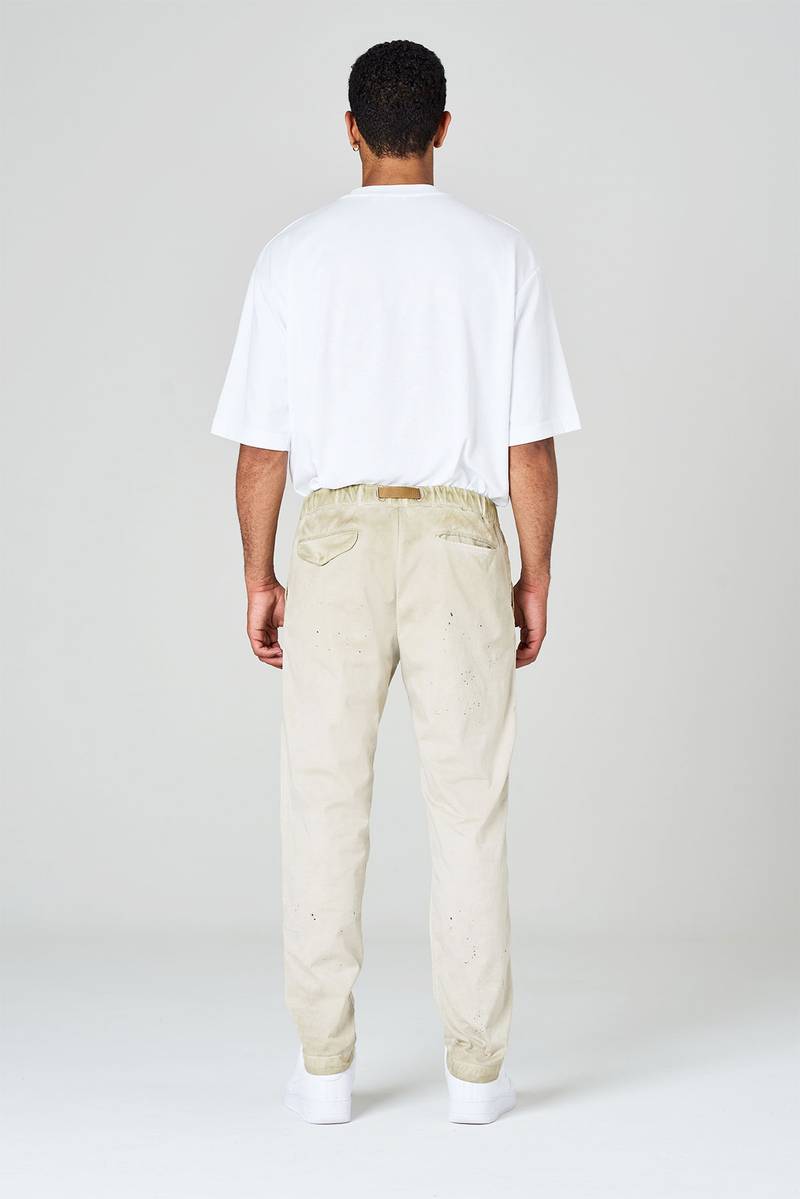 White sand Pantaloni in gabardina di cotone effetto slavato Outlet