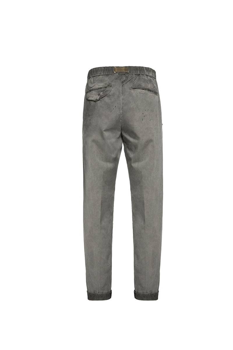 White sand Pantaloni in gabardina di cotone effetto slavato Outlet