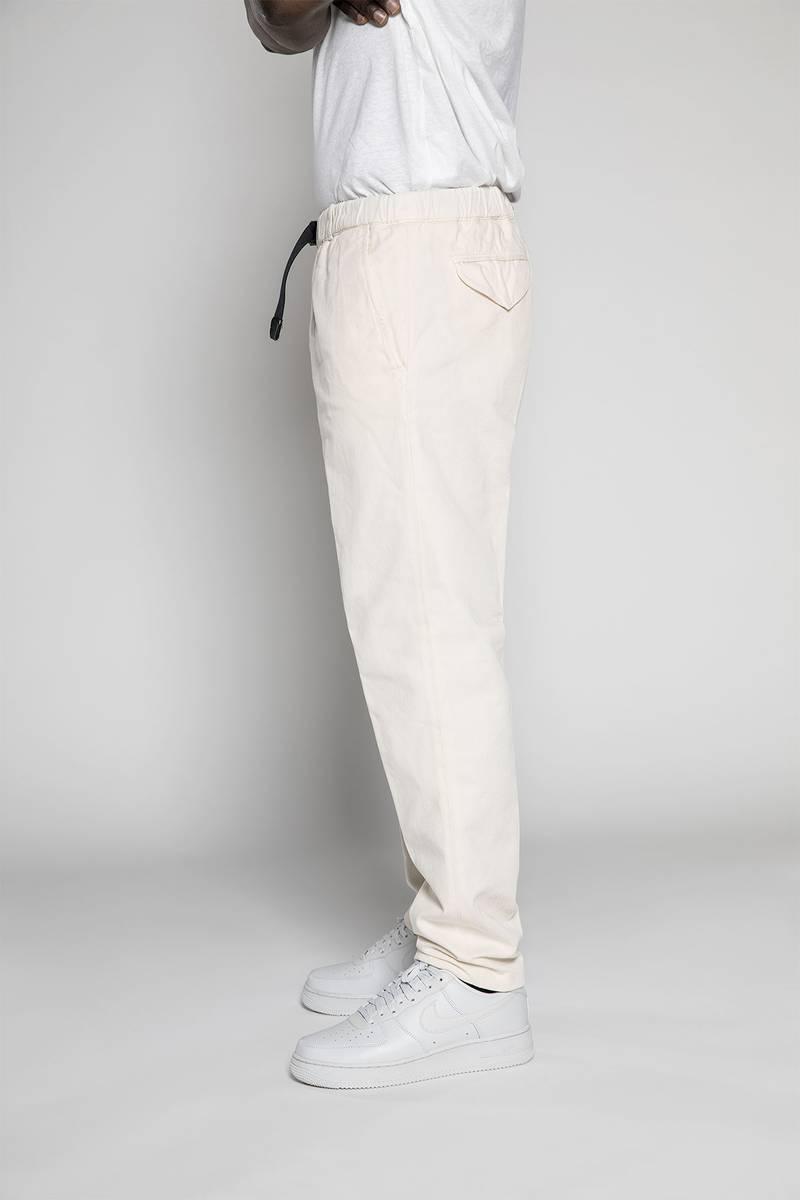 White sand Pantaloni in tessuto bull denim Saldi Di Fabbrica