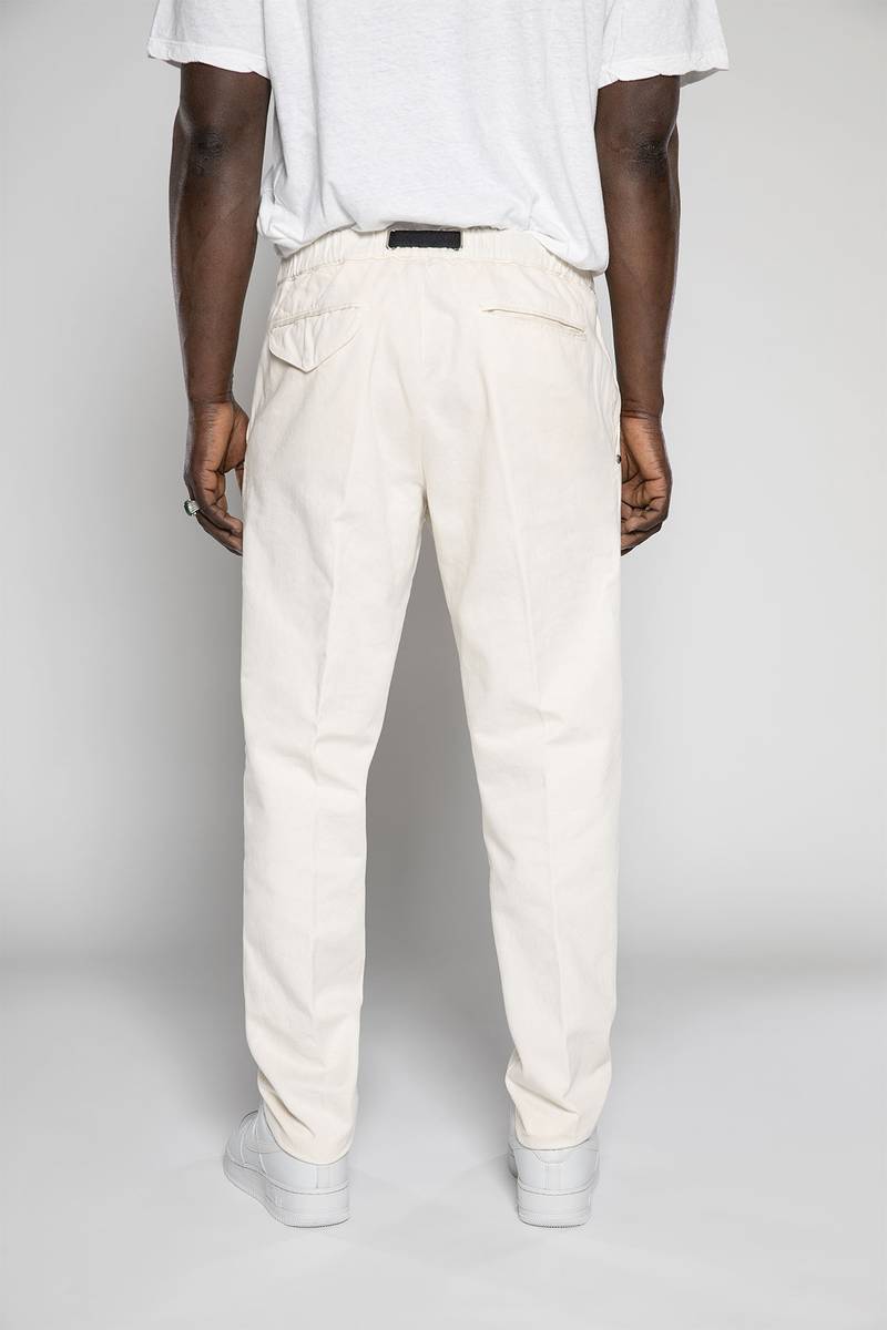 White sand Pantaloni in tessuto bull denim Saldi Di Fabbrica