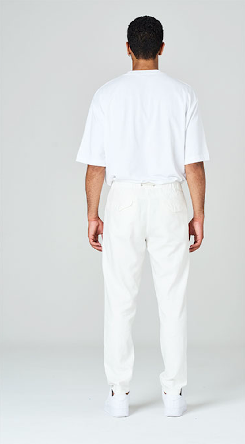 White sand Pantaloni regular fit con doppia pince 2025