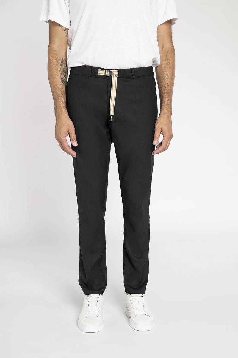 White sand Pantalone in tessuto effetto lana Vendita