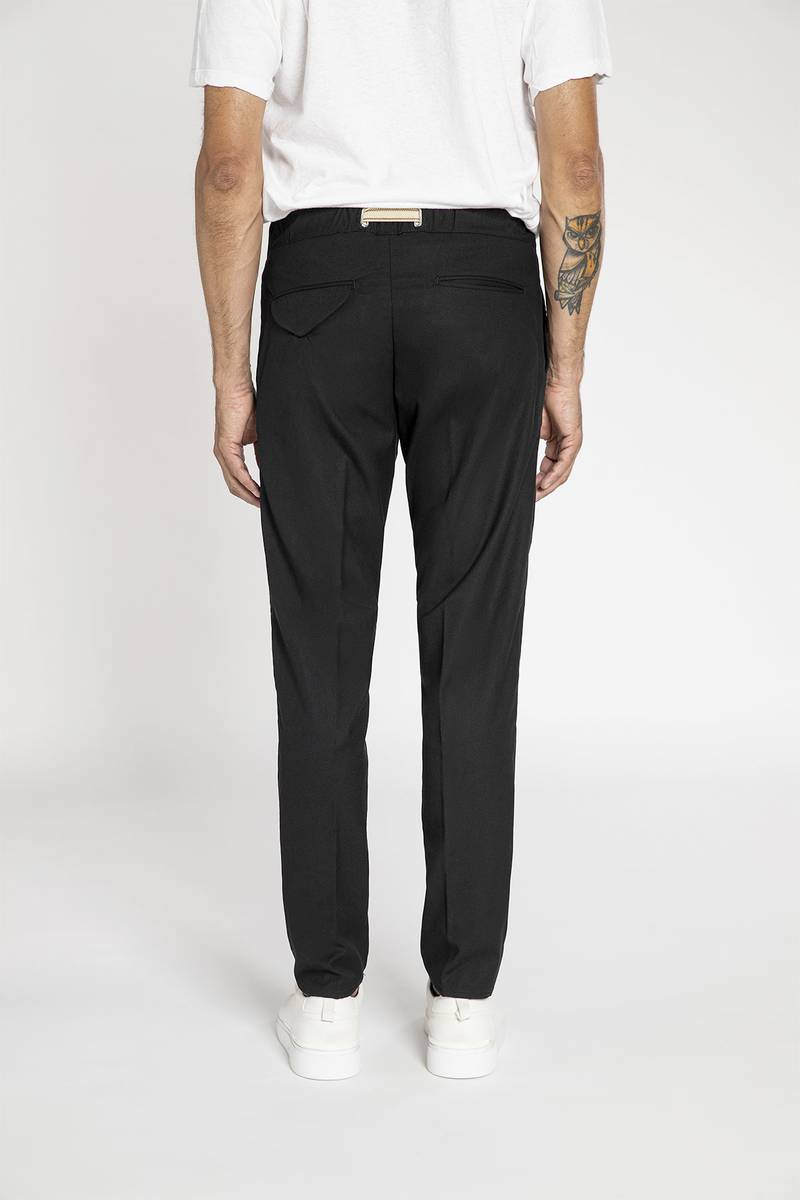 White sand Pantalone in tessuto effetto lana Vendita