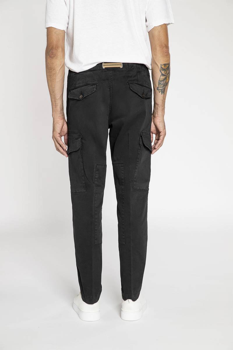 White sand Pantalone cargo in cotone stretch Fino Al -60%