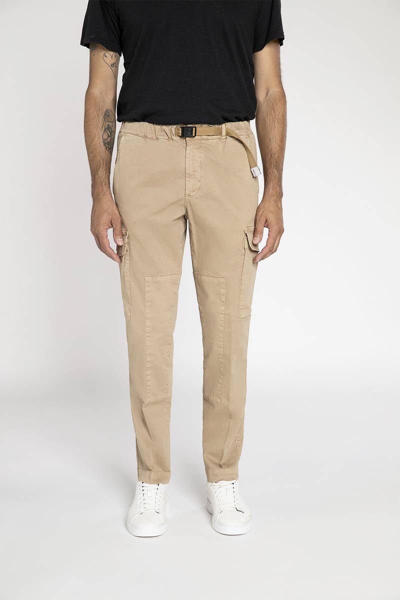 White sand Pantalone cargo in cotone stretch Fino Al -60%