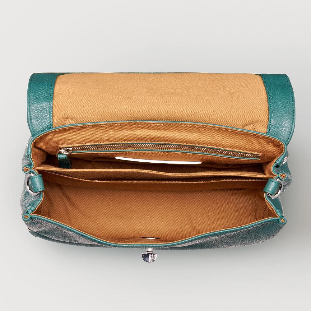 Zanellato BORSA POSTINA® SMALL IN PELLE MARTELLATA GREEN ACCA | Zanellato Outlet