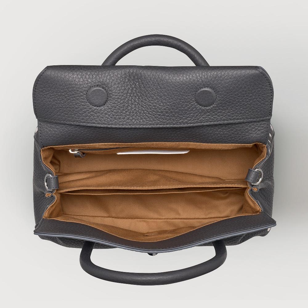 Zanellato BORSA DOTTA® SMALL IN PELLE MARTELLATA GREY STROMBOLI | Zanellato Saldi