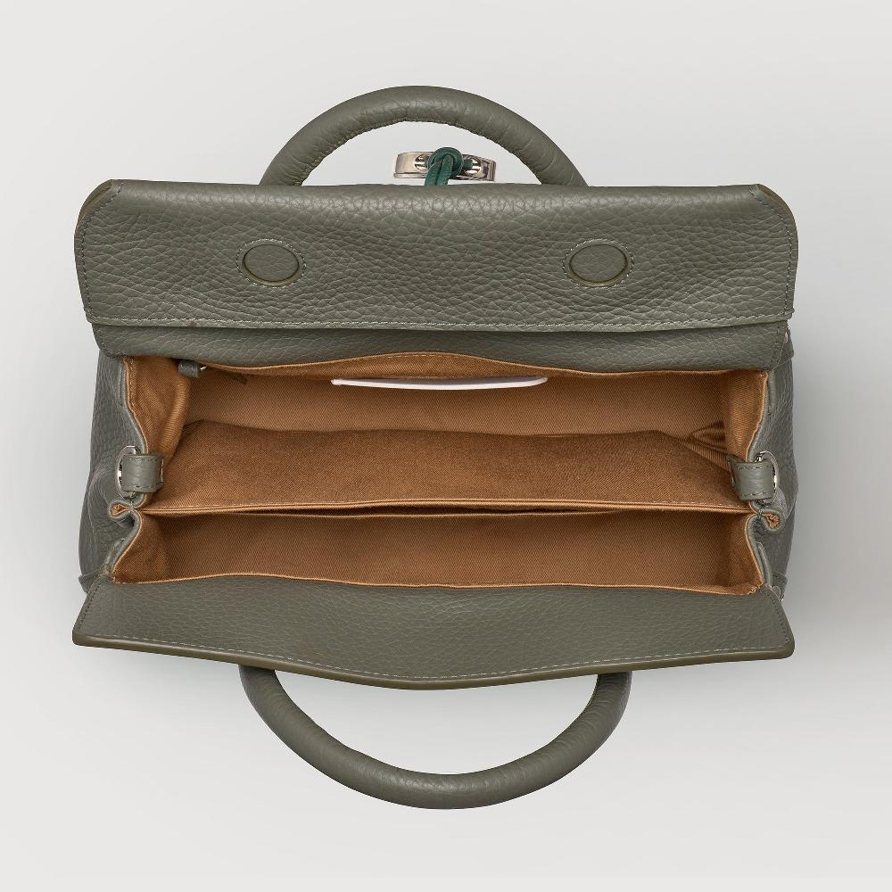 Zanellato BORSA DOTTA® SMALL IN PELLE MARTELLATA GREEN LICHENE | Zanellato Offerte