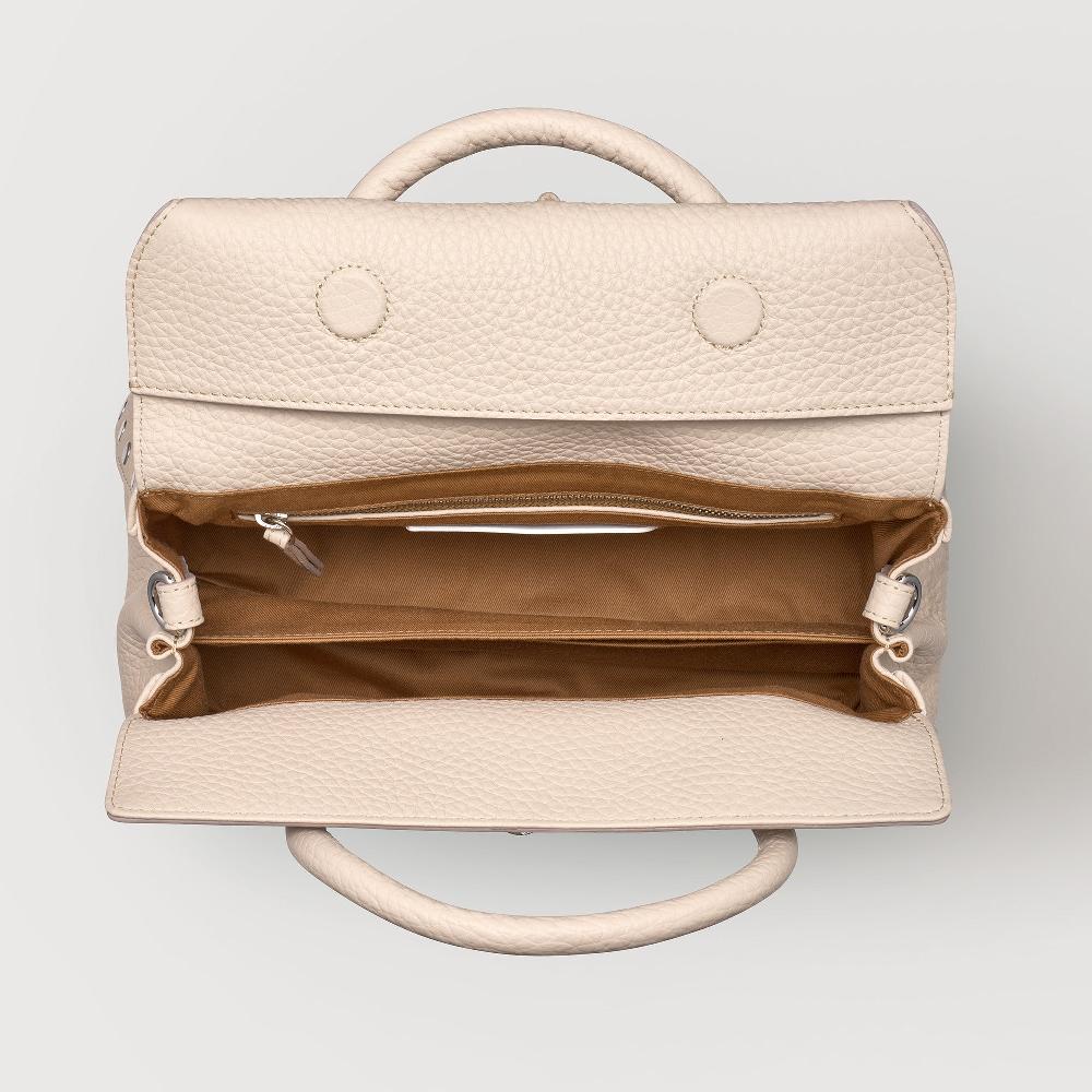 Zanellato BORSA DOTTA® SMALL IN PELLE MARTELLATA WHITE ALABASTRO | Zanellato Hotsell