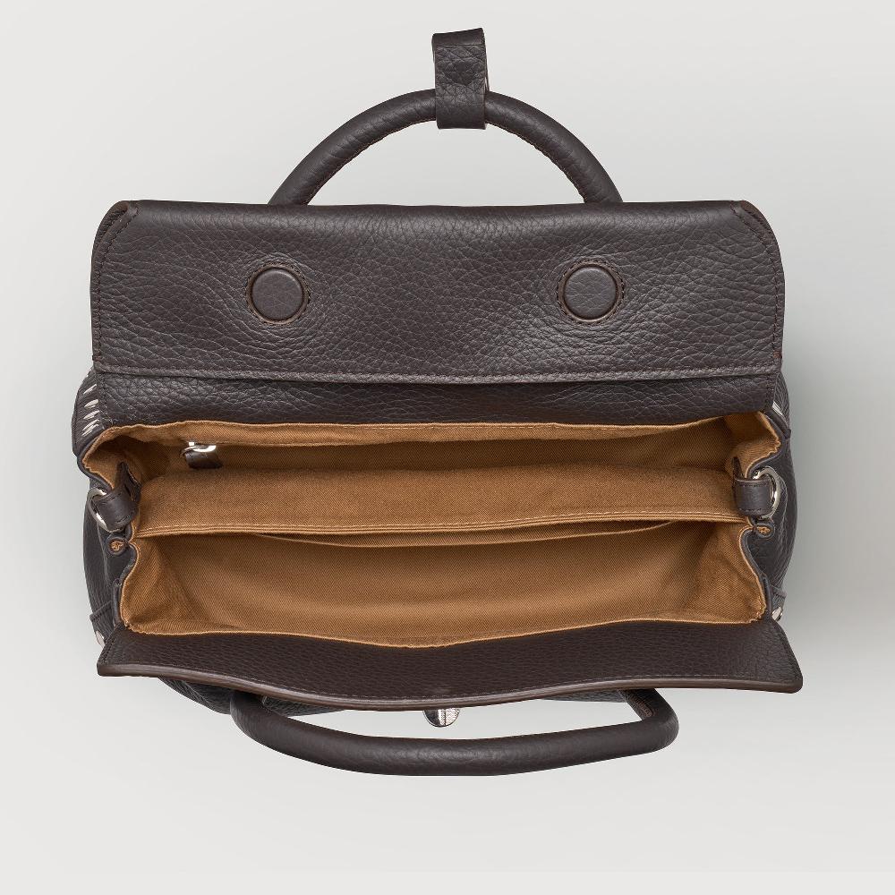 Zanellato BORSA DOTTA® SMALL IN PELLE MARTELLATA BROWN DOLCE AMARO | Zanellato Vendita Economica