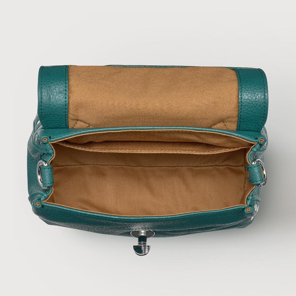 Zanellato BORSA POSTINA® BABY IN PELLE MARTELLATA GREEN ACCA | Zanellato Saldi Di Fabbrica