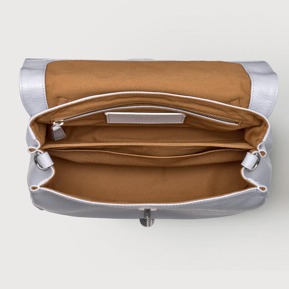 Zanellato BORSA POSTINA® SMALL IN PELLE MARTELLATA GREY CLOUD | Zanellato In Saldo
