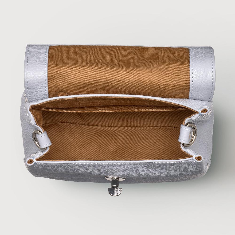 Zanellato BORSA POSTINA® BABY IN PELLE MARTELLATA GREY CLOUD | Zanellato Nuova