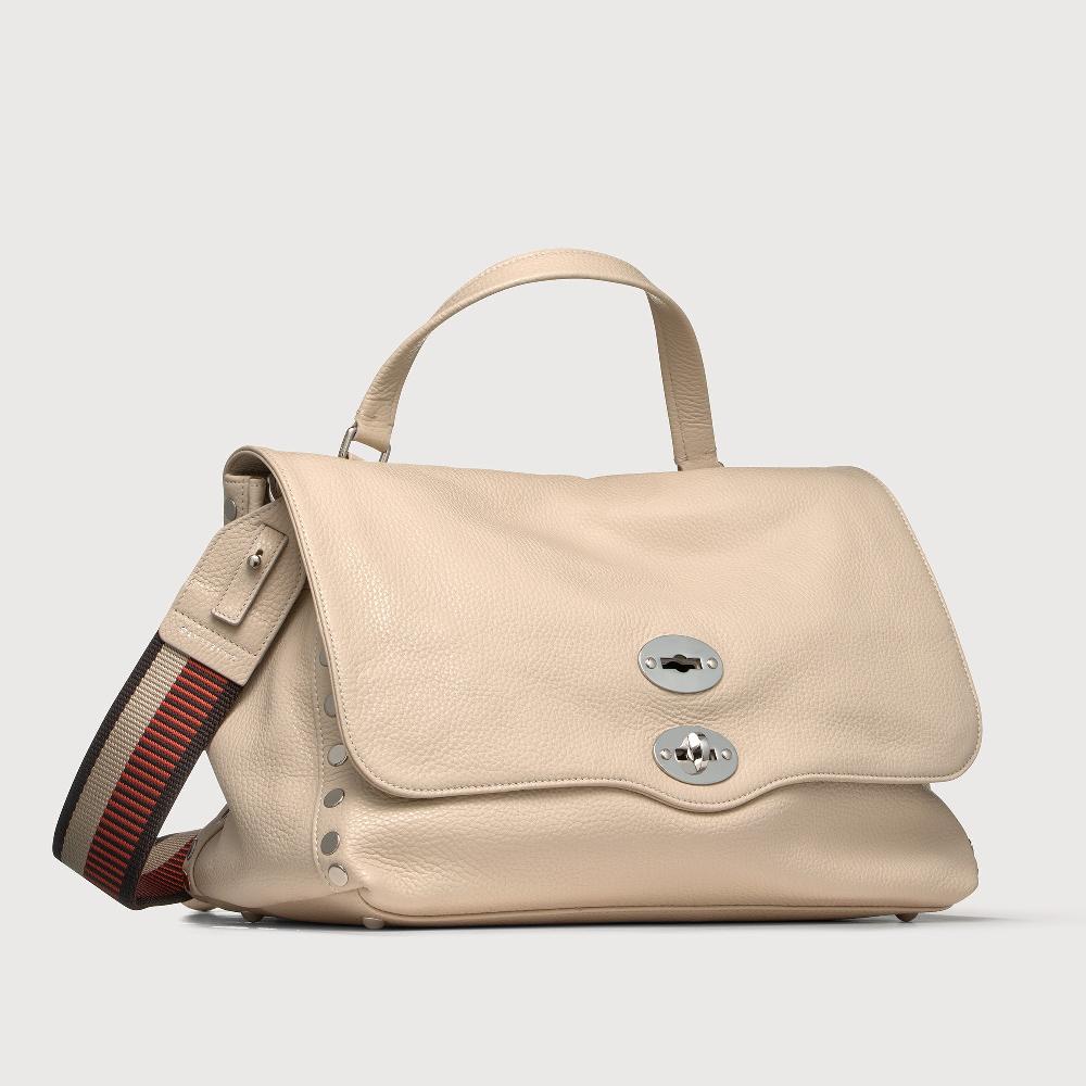 Zanellato BORSA POSTINA® MEDIUM IN PELLE MARTELLATA WHITE BIANCONE | Zanellato 2025