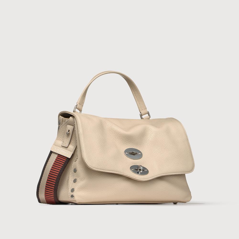 Zanellato BORSA POSTINA® SMALL IN PELLE MARTELLATA WHITE BIANCONE | Zanellato Italy