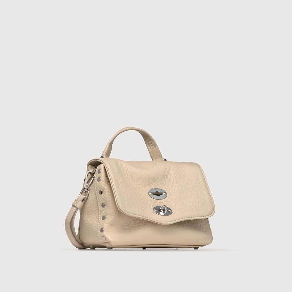 Zanellato BORSA POSTINA® BABY IN PELLE MARTELLATA WHITE BIANCONE | Zanellato Italia