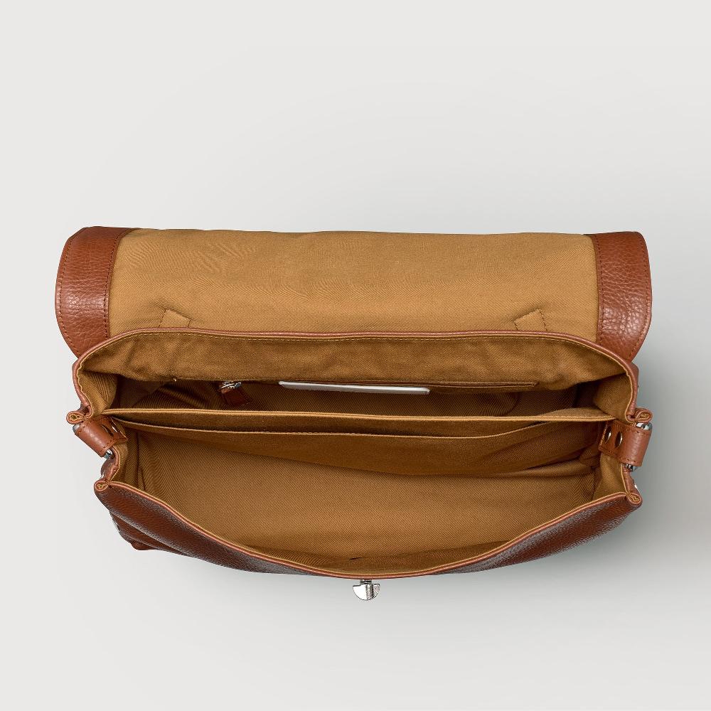 Zanellato BORSA POSTINA® MEDIUM IN PELLE MARTELLATA BROWN CANALETTO | Zanellato 2025